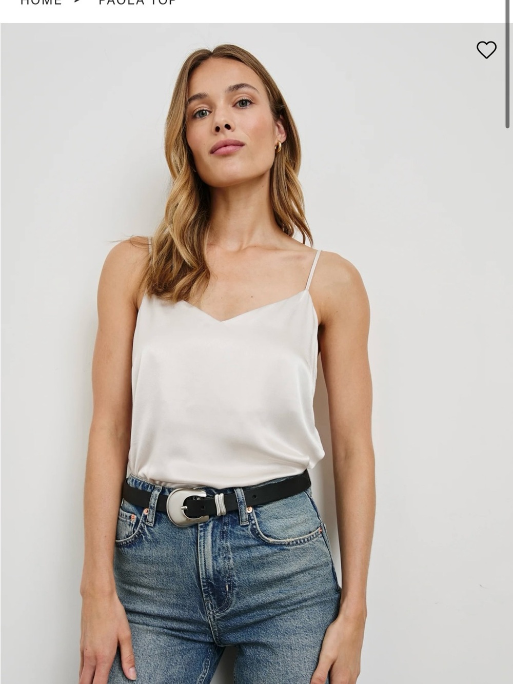 Rails Cream Satin Camisole - Paola